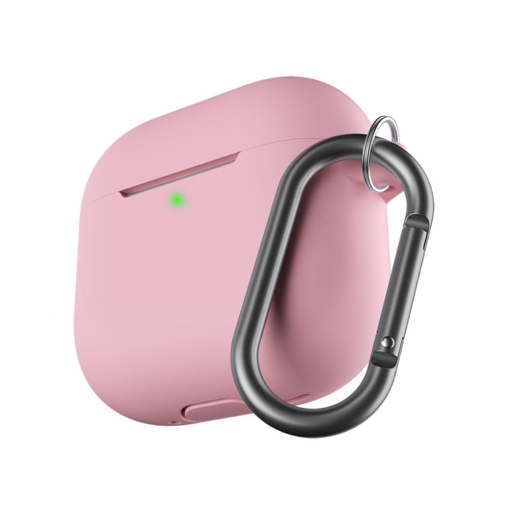 KeyBudz Elevate Series Skydd med nyckelring till Airpods 4th Gen - Rosa