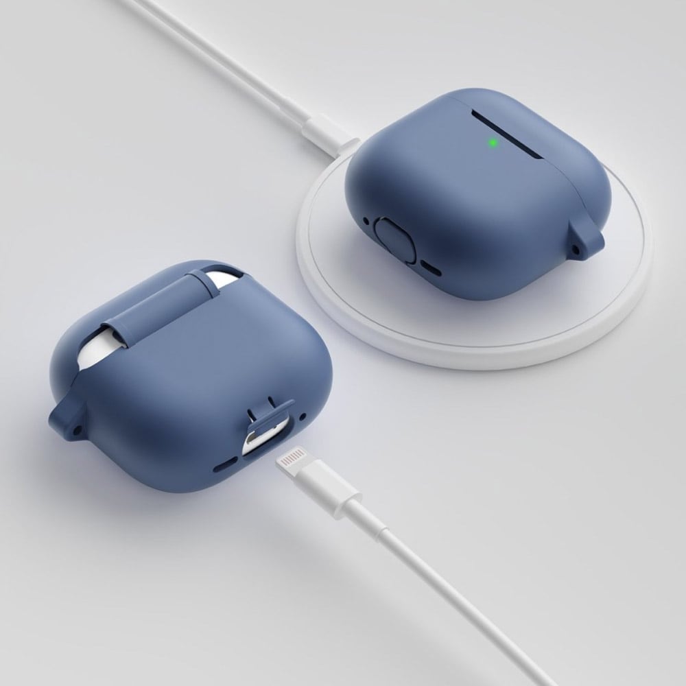KeyBudz Elevate Series Skydd med nyckelring till Airpods 4th Gen - Blå