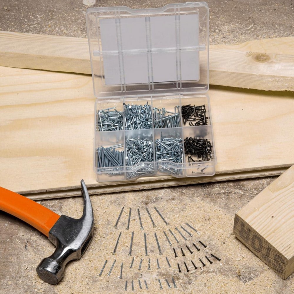 Black+Decker galvaniserade spikar och krokar - 1125 delar