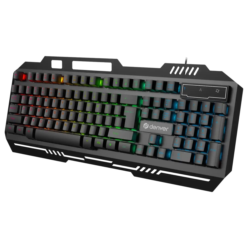 Denver GKB-231 Nordic RGB-gamingtangentbord med membranteknik och USB-anslutning