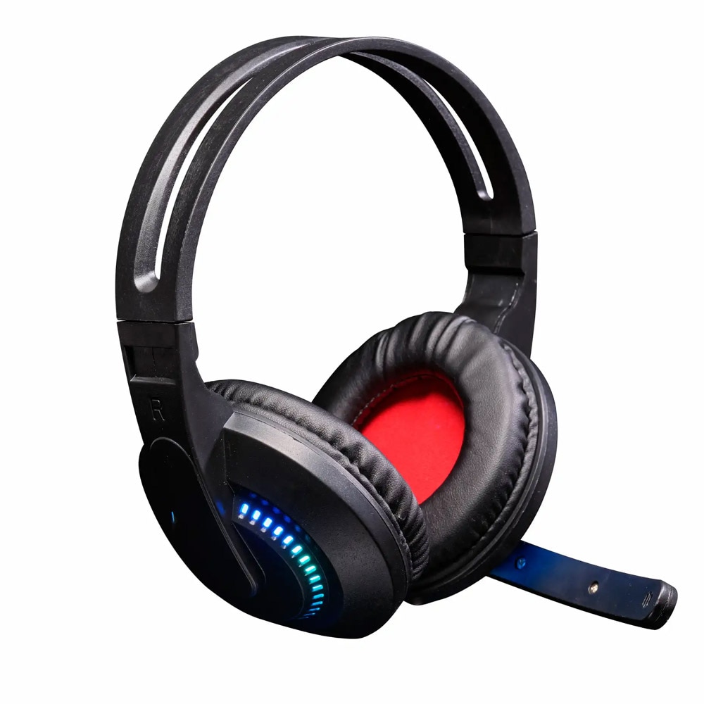 Denver GHS-101 Kabelanslutet gamingheadset med USB, 3,5 mm kontakt och LED-belysning