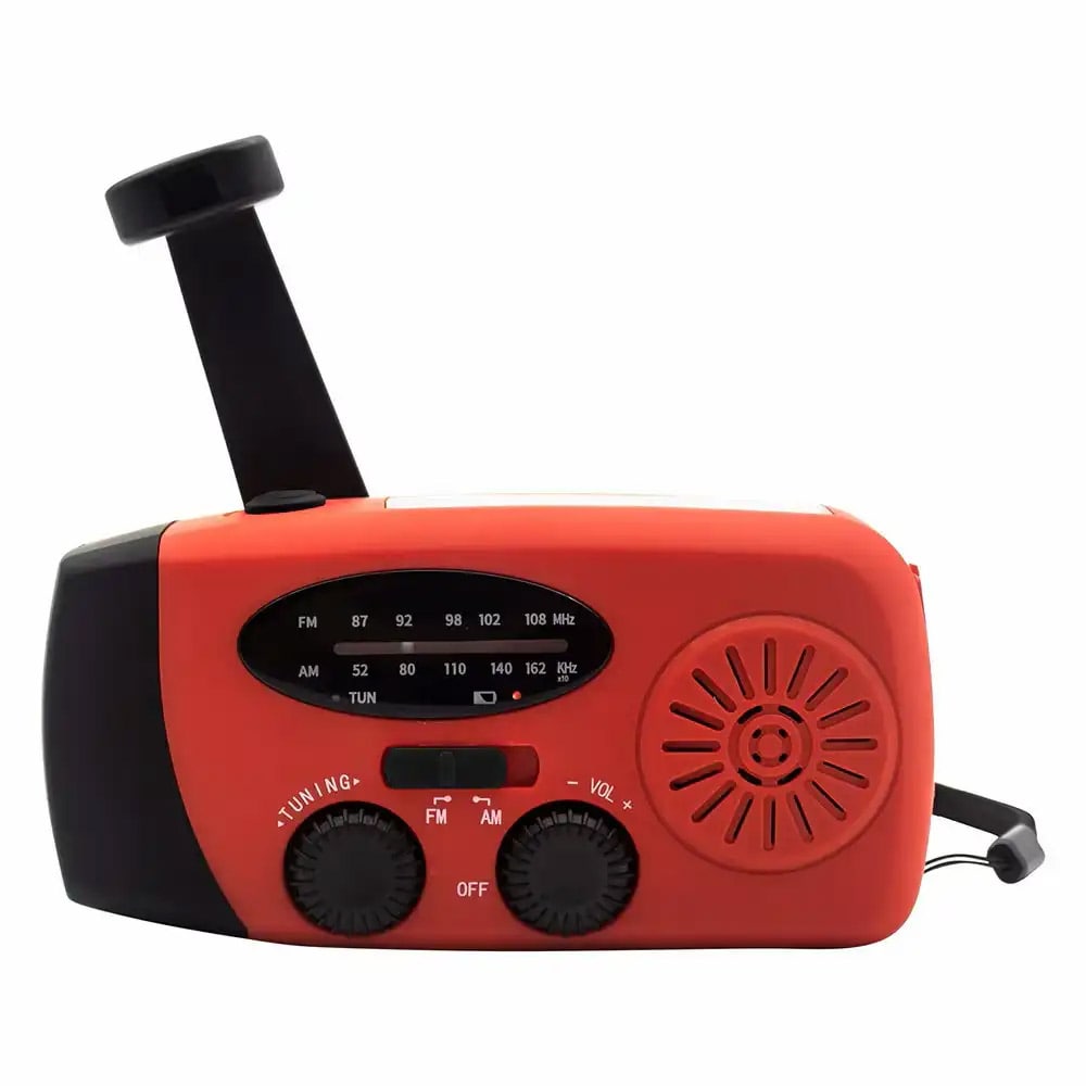 Denver SCR-2005 Vevradio med solcellsladdning, LED-ficklampa och nödladdning för mobil