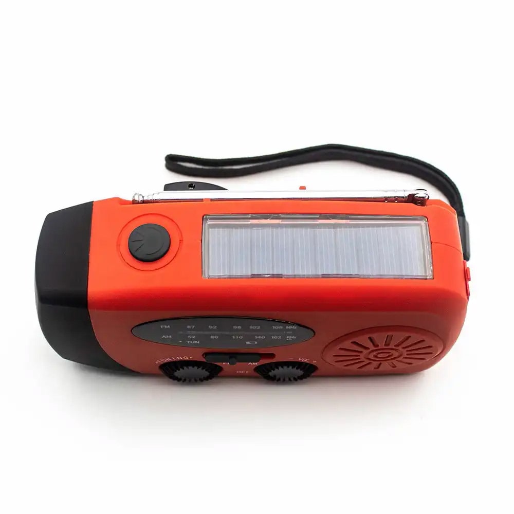 Denver SCR-2005 Vevradio med solcellsladdning, LED-ficklampa och nödladdning för mobil