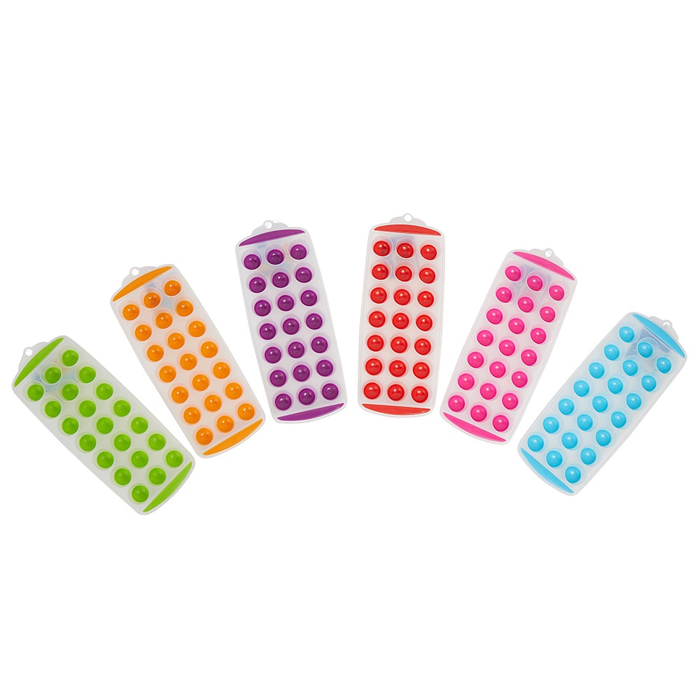 Iskubslåda med lock – 21 runda iskuber