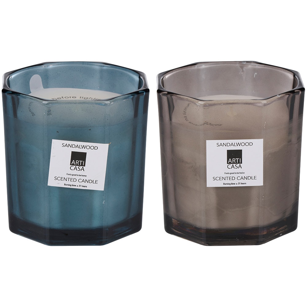 Doftljus i glas – sandelträdoft med brinntid ca 21 timmar