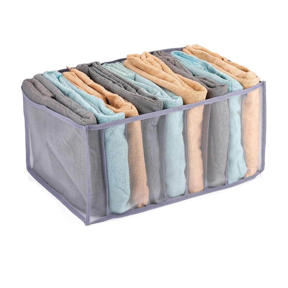 Klädorganisatör med 9 fack – hopfällbar för smart förvaring