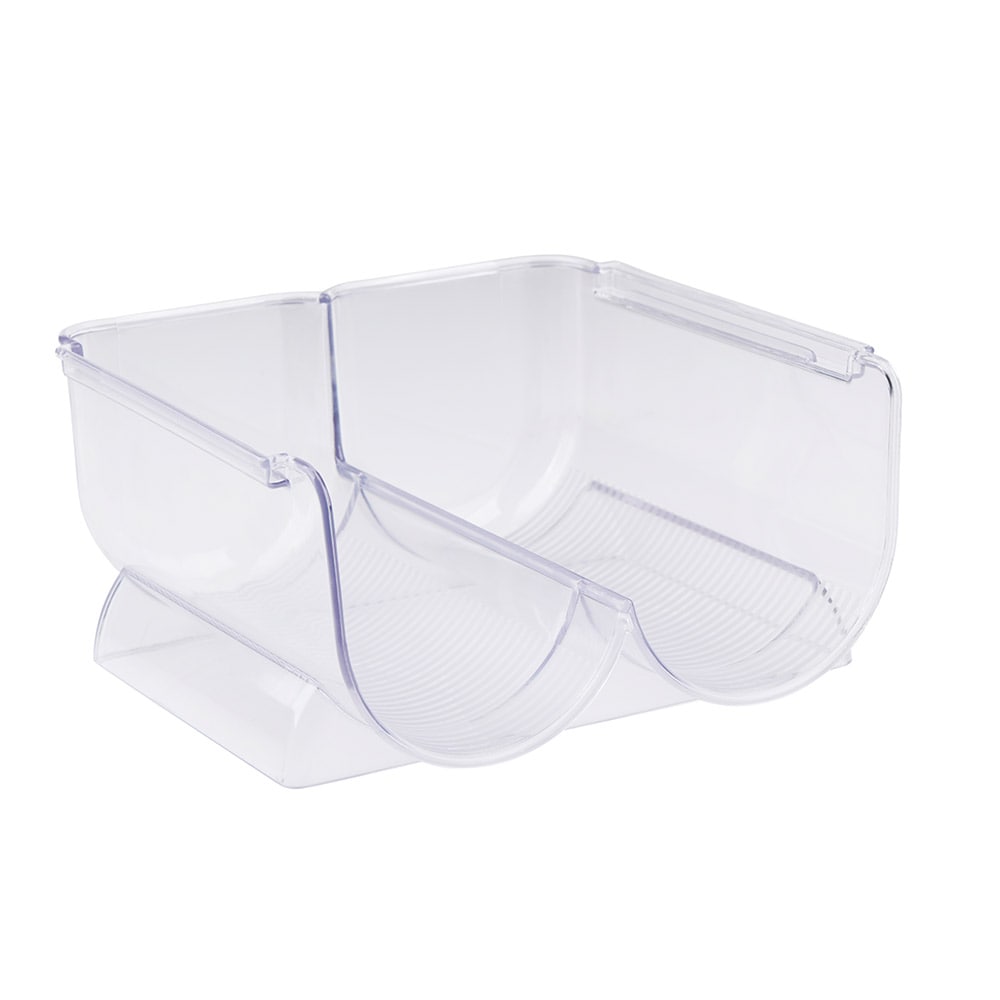 Dubbel flaskhållare för kylskåp med två fack