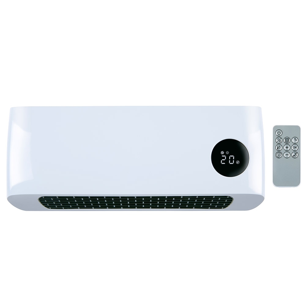 Väggmonterad elektrisk värmefläkt 1000-2000 W med PTC-keramikelement