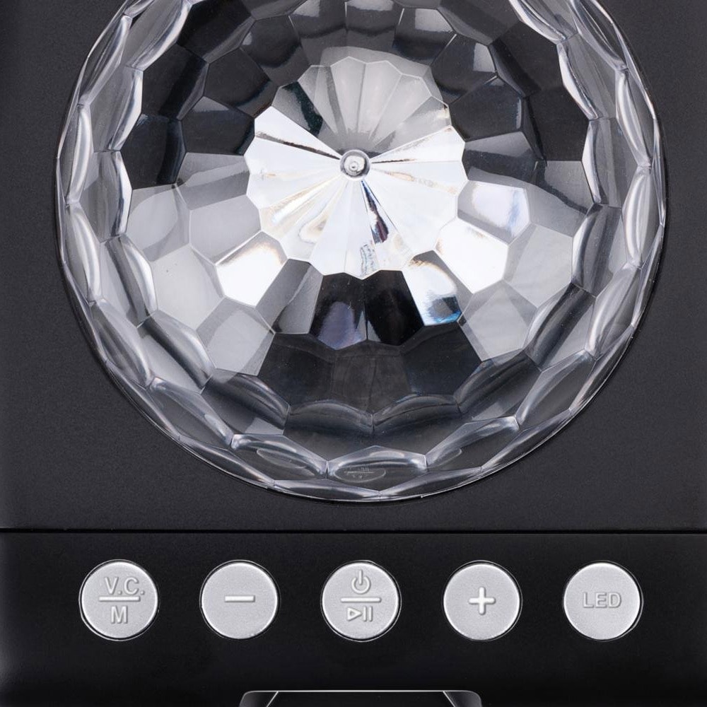 Trådlös karaokehögtalare med Bluetooth och LED-flame-effekt, 25W