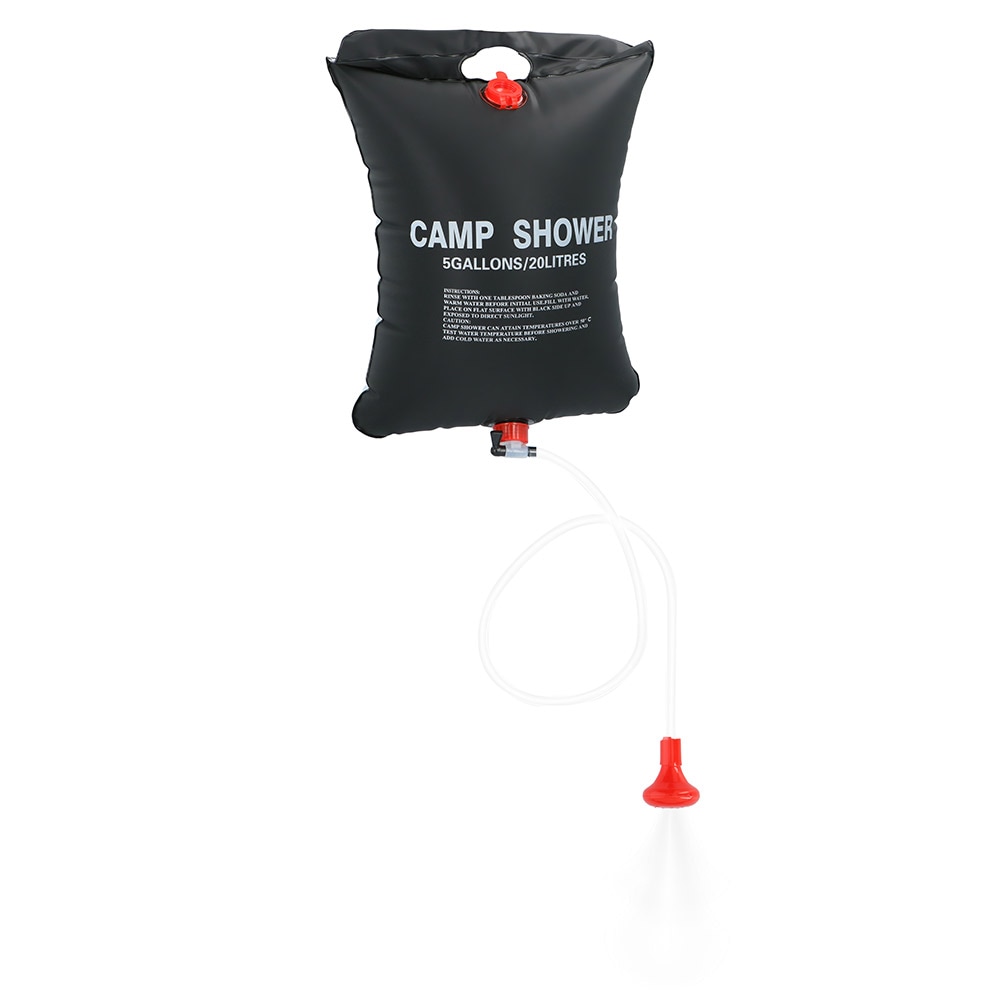 Soluppvärmd campingdusch 20 liter för varma duschar utomhus