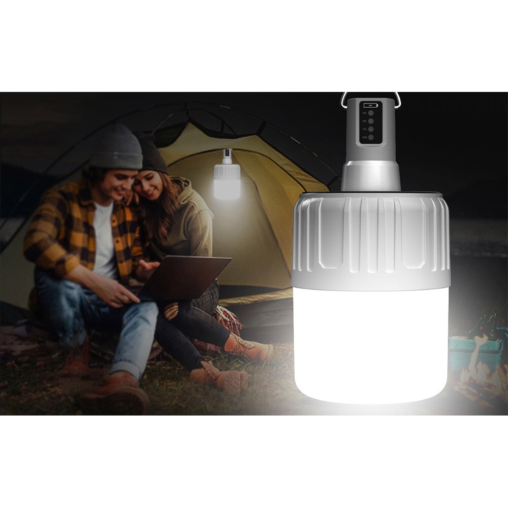 LED-campinglampe med solcelleopladning og 500 lm lysstyrke