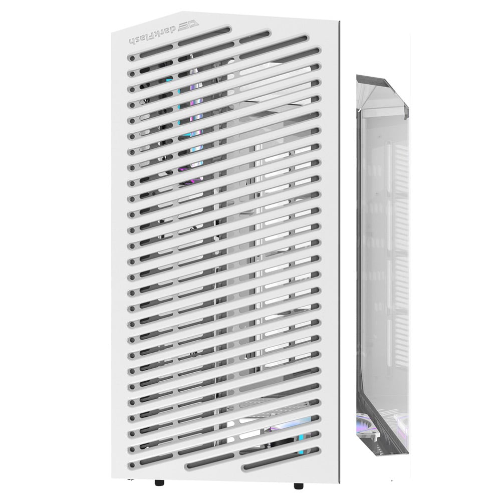 Darkflash DY470 Datorchassi med 4 ARGB fläktar - Vit