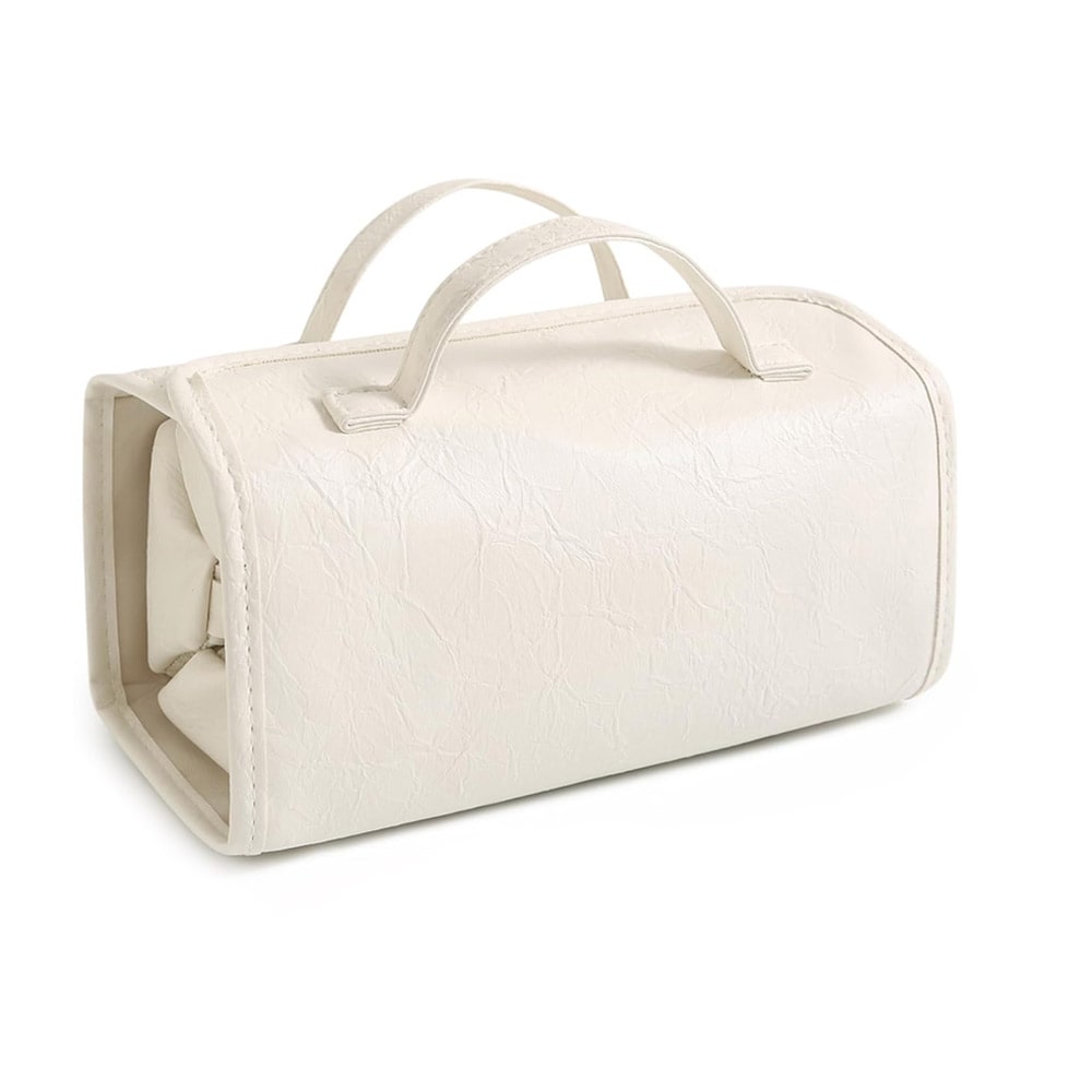 Lyxig sminkväska med avtagbara fack - Vit