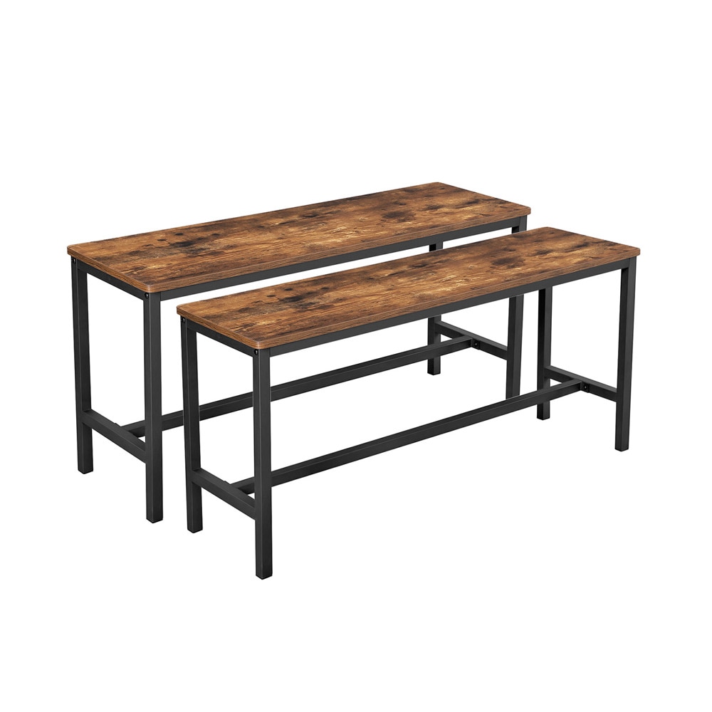 Sittbänkar till bord 108 x 32,5 x 50 cm Rustik Brun