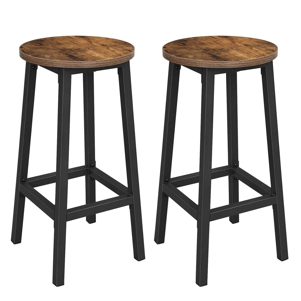 Barstolar 65 cm - Rustik Brun och Svart