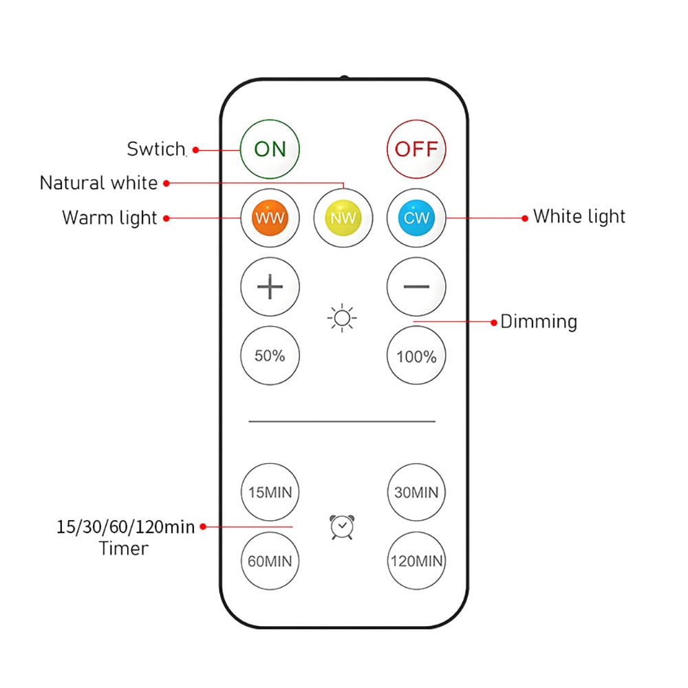 Trådlösa LED-spotlights 6-pack / pucklampor med fjärrkontroll / dimbar skåpbelysning