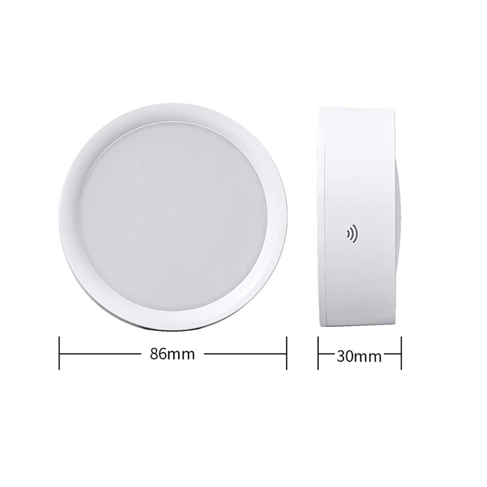 Trådlösa LED-spotlights 6-pack / pucklampor med fjärrkontroll / dimbar skåpbelysning