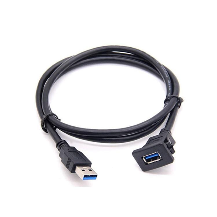 USB 3.0 panelkabel 1 m – fyrkantig snap-on fordonspanel