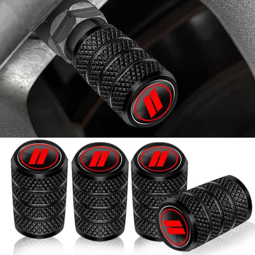 Universella ventilkåpor till bil i metall – röd färg