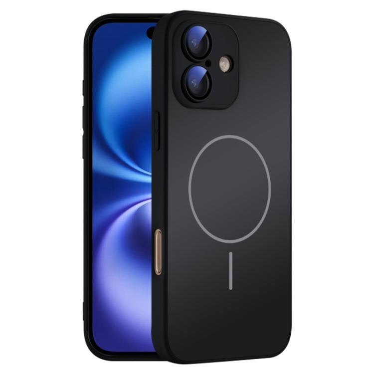 Bakskal i härdat glas med MagSafe till iPhone 16 Plus - Svart