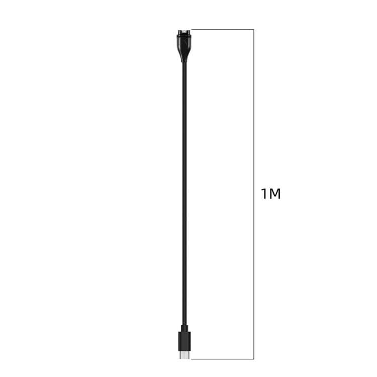USB-laddare till Garmin Fenix, Instinct, Forerunner m.fl. – 1 m Svart