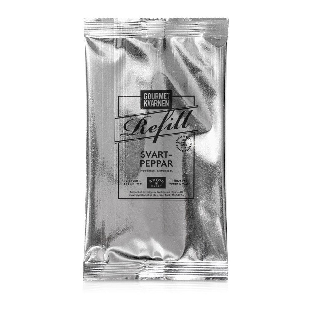 Gourmetkvarnen Refill Svartpeppar 200g