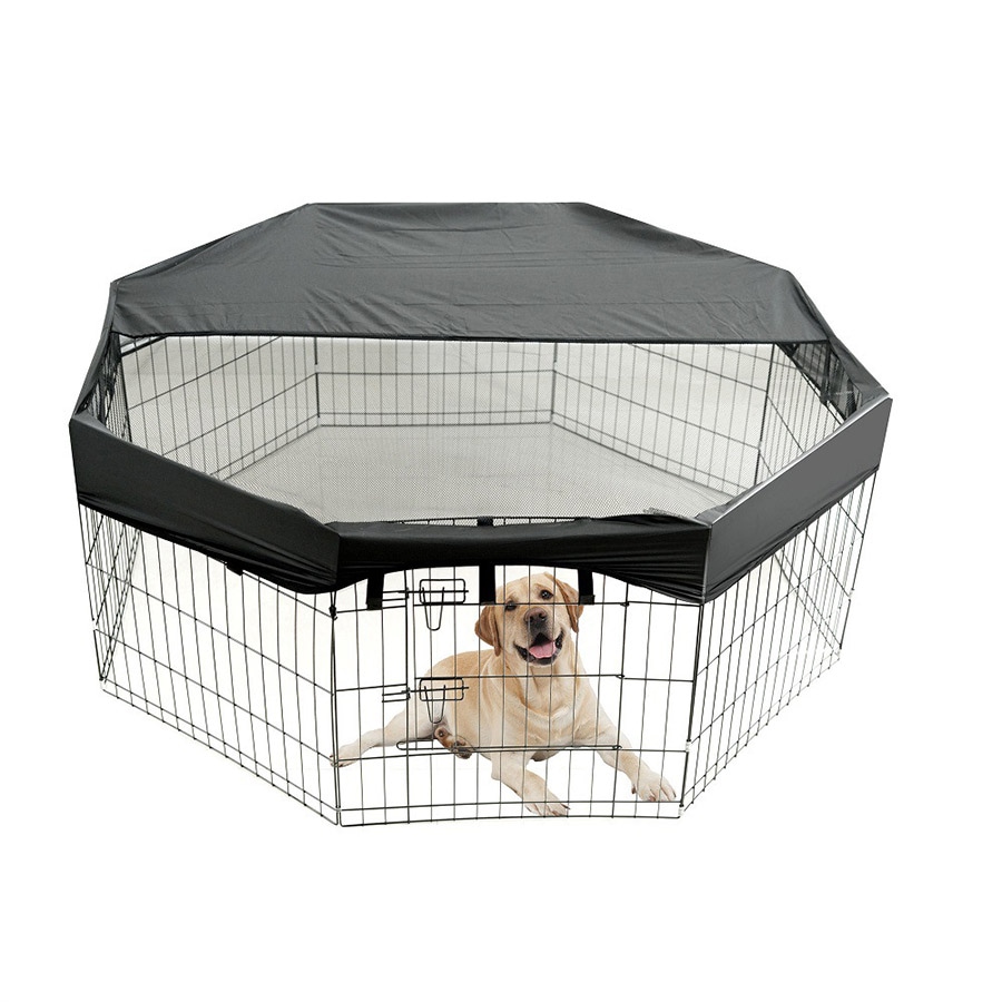 Nätöverdrag i oxford- och meshmaterial för åttakantig husdjurshage