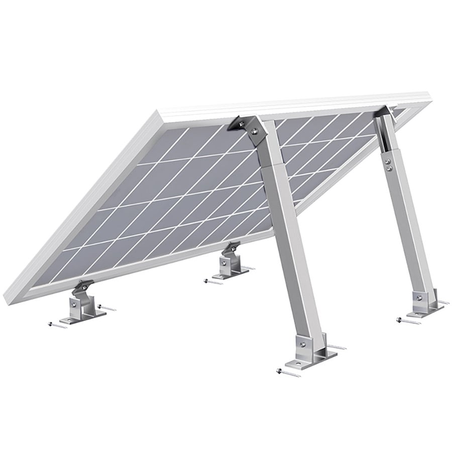 Justerbart fäste i aluminium för solpanel – fram- och bakstöd