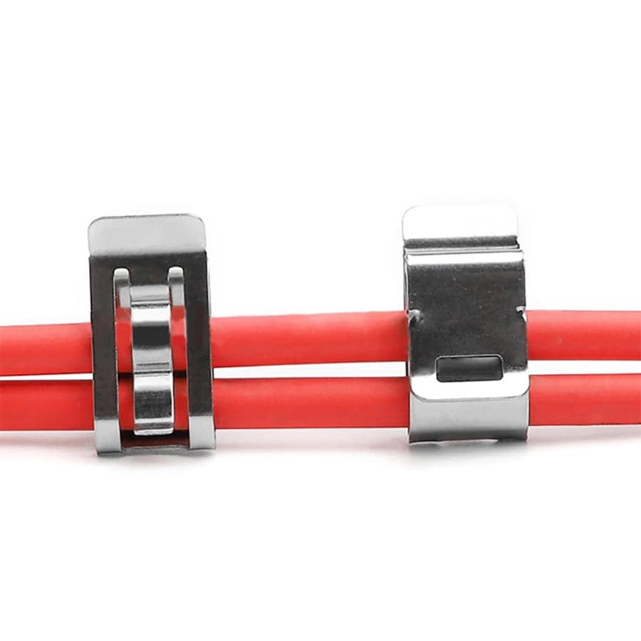 Kabelklämma i rostfritt stål för solcellsanläggning – 10-pack