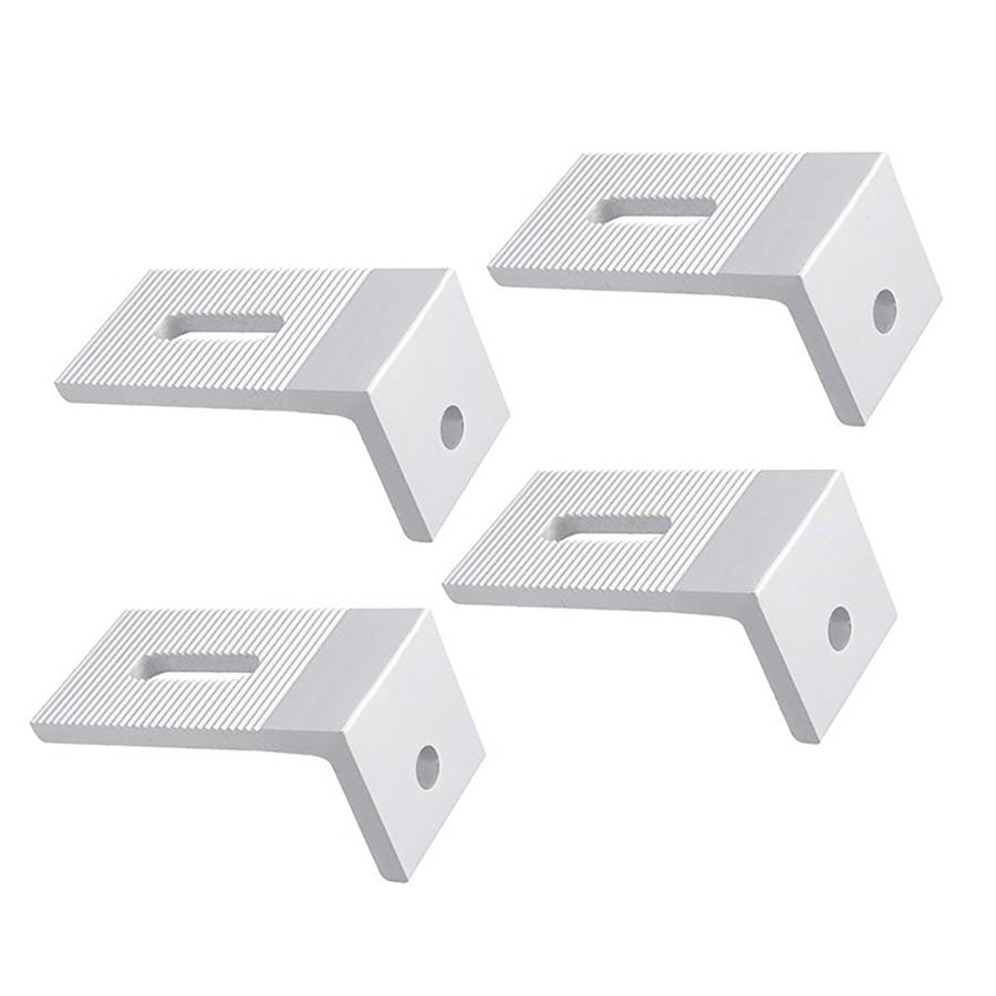 L-formade monteringsfästen i aluminium för solpanel – 4-pack