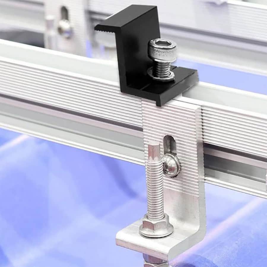 Ändklämma i aluminium – 30 mm fäste för solpaneler, 10-pack