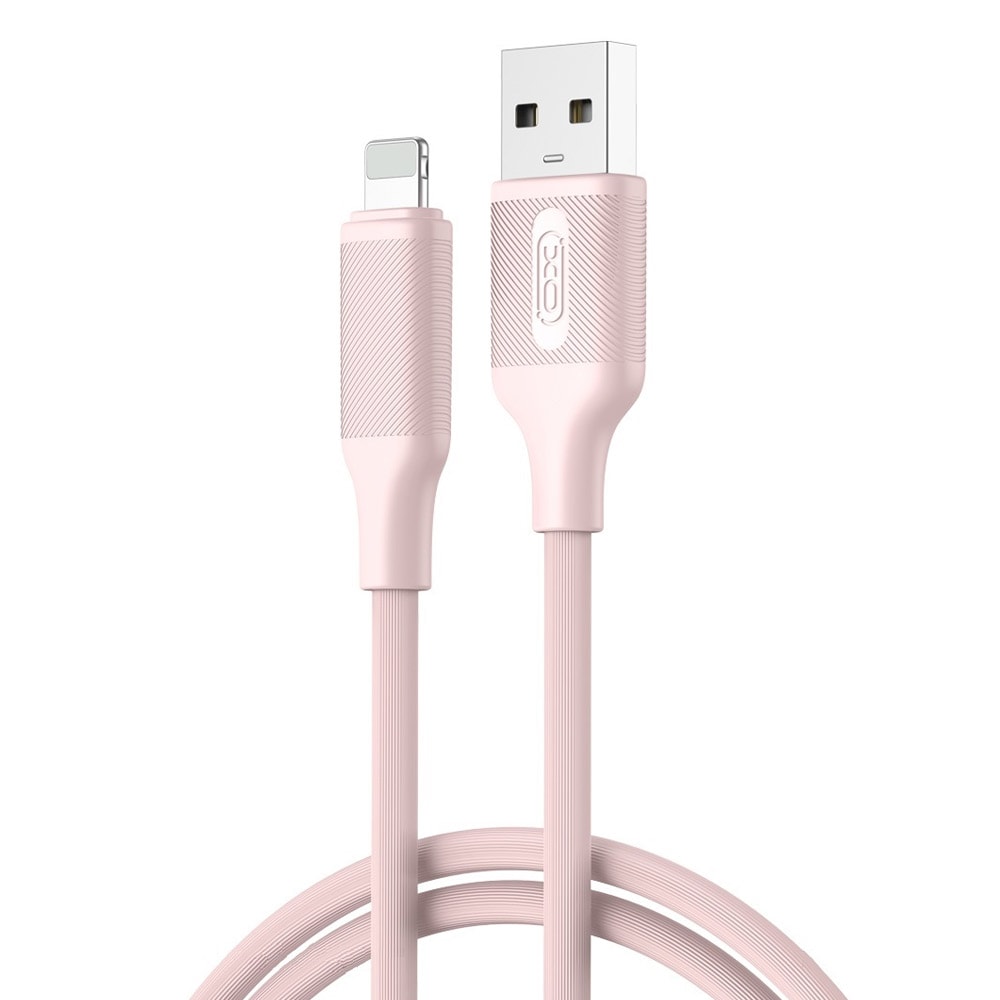 XO USB till Lightningkabel 2,4A 1m - Rosa