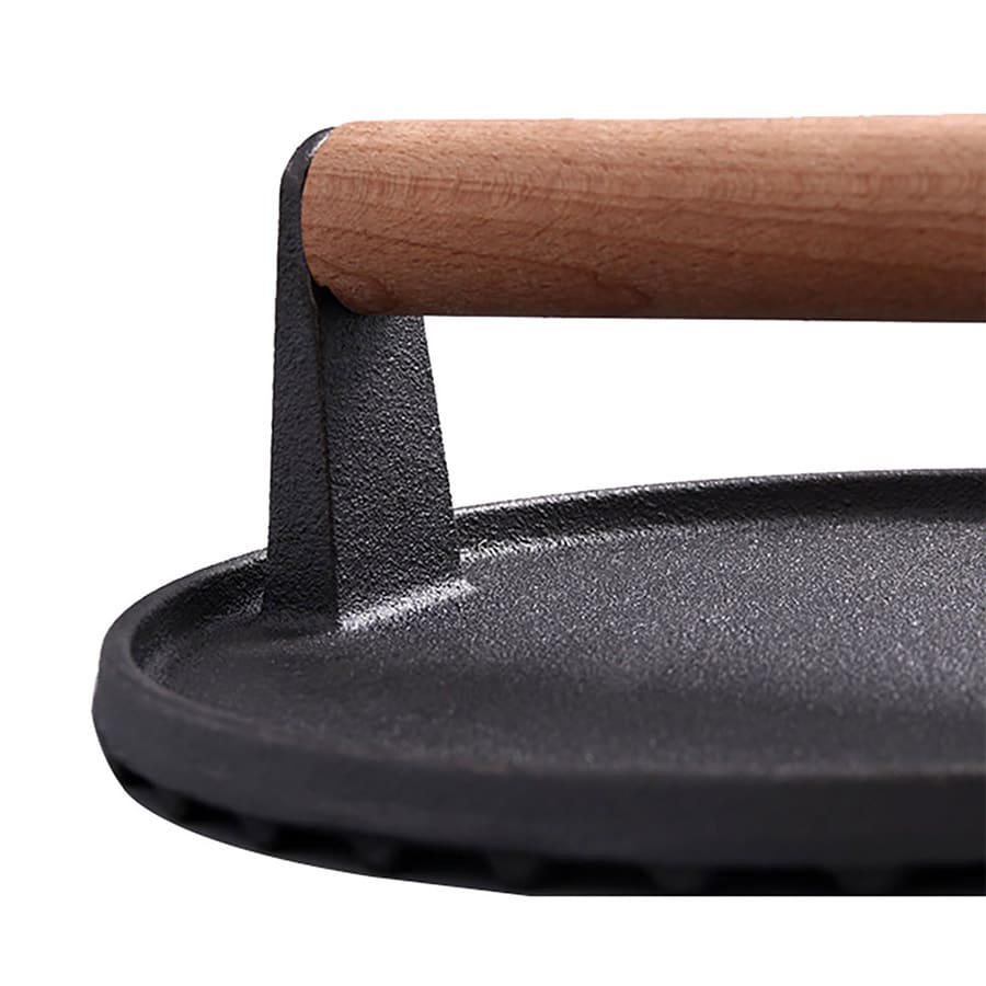 Hamburgerpresser i støbejern 17 cm