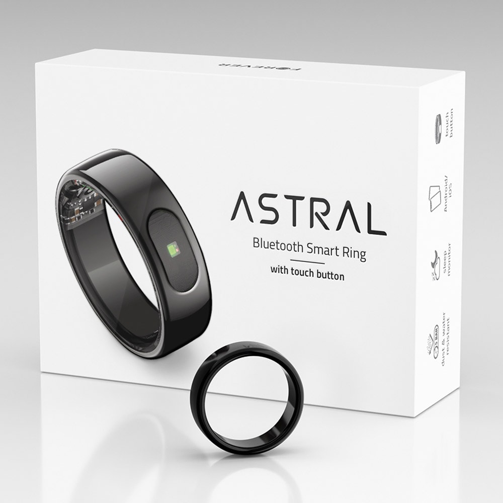 Forever Smartring Astral SR-100 Svart - Storlek 12