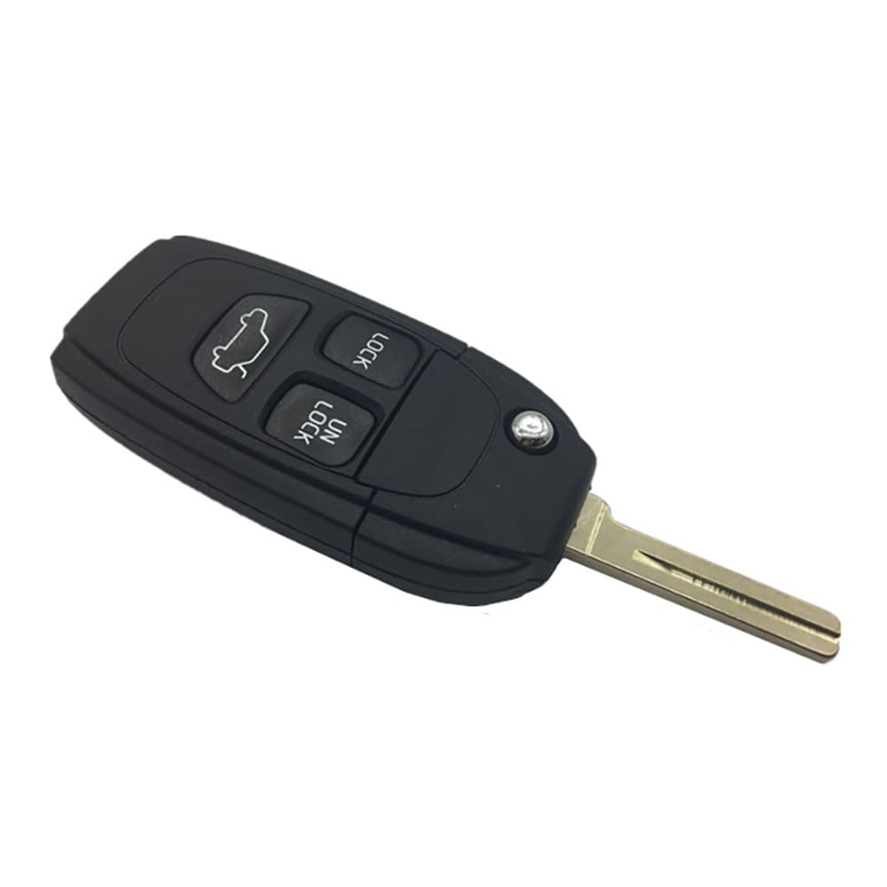 Bilnyckelskal till Volvo med 3 knappar och vikbart nyckelblad