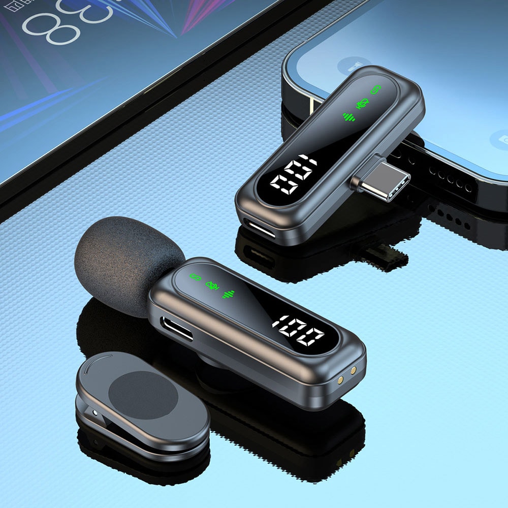 Trådlös lavaliermikrofon med USB-C mottagare