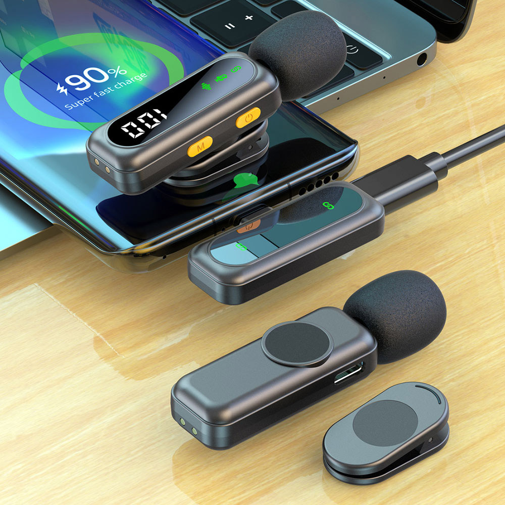 Trådlös lavaliermikrofon med USB-C mottagare