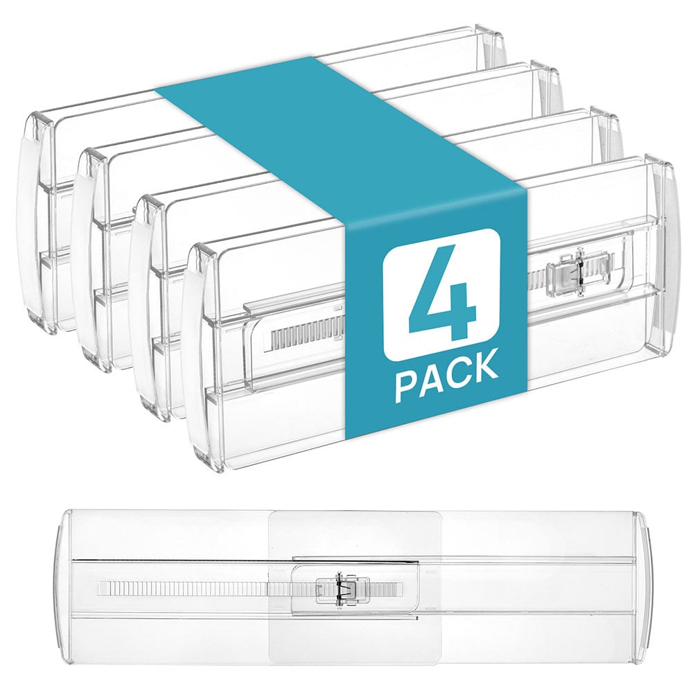 Transparenta utdragbara avdelare för lådor 4-pack 28-43cm