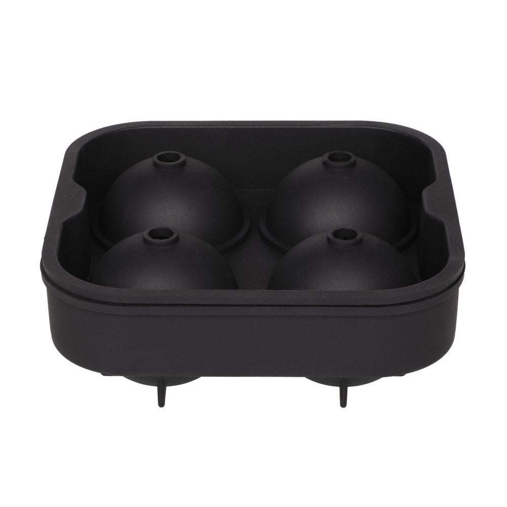 Isform i silikon för fyra klotformade iskuber