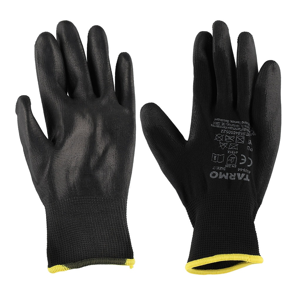 Montörshandskar storlek 7 – 10-pack med PU-beläggning