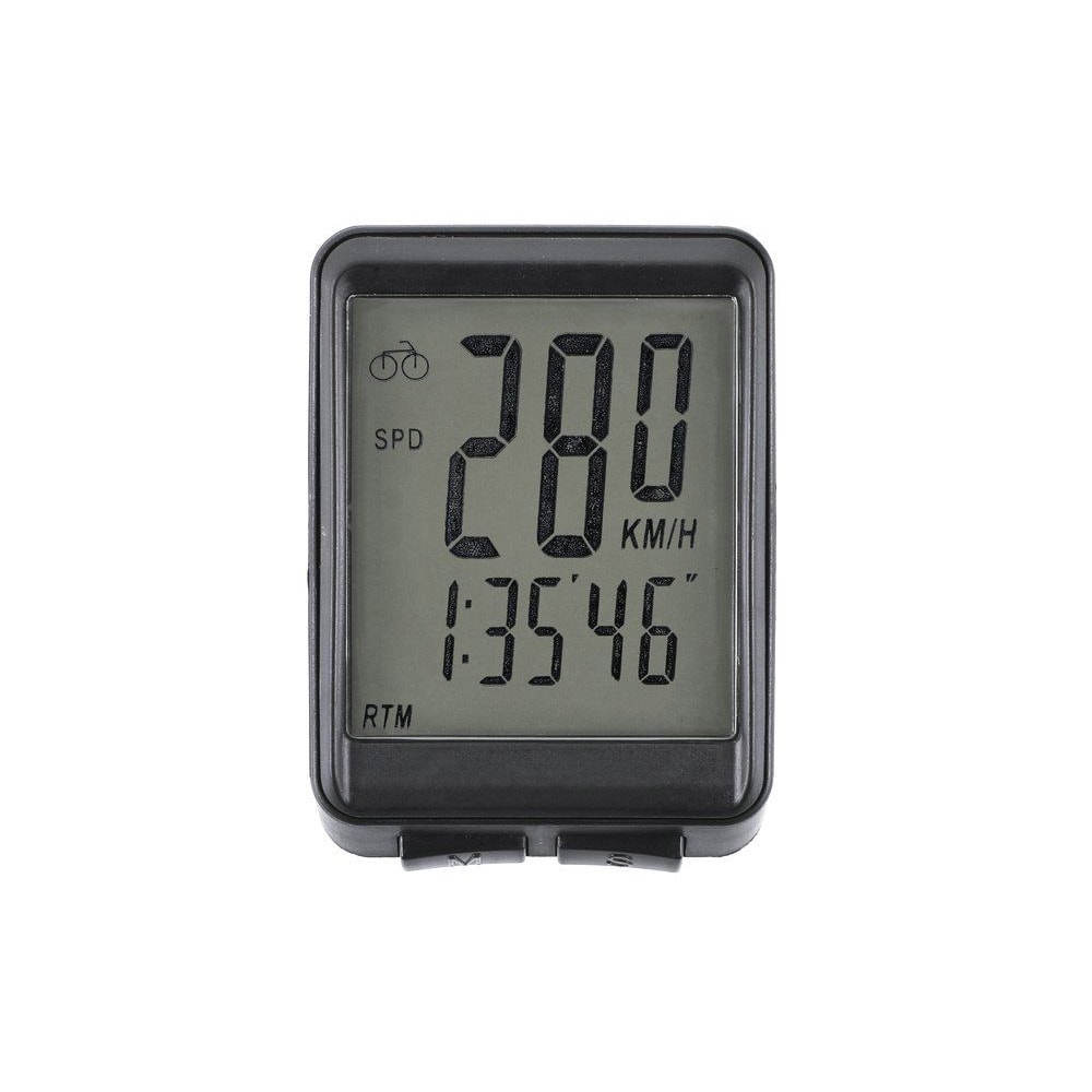 Trådlös cykeldator med mätning av hastighet, distans och tid