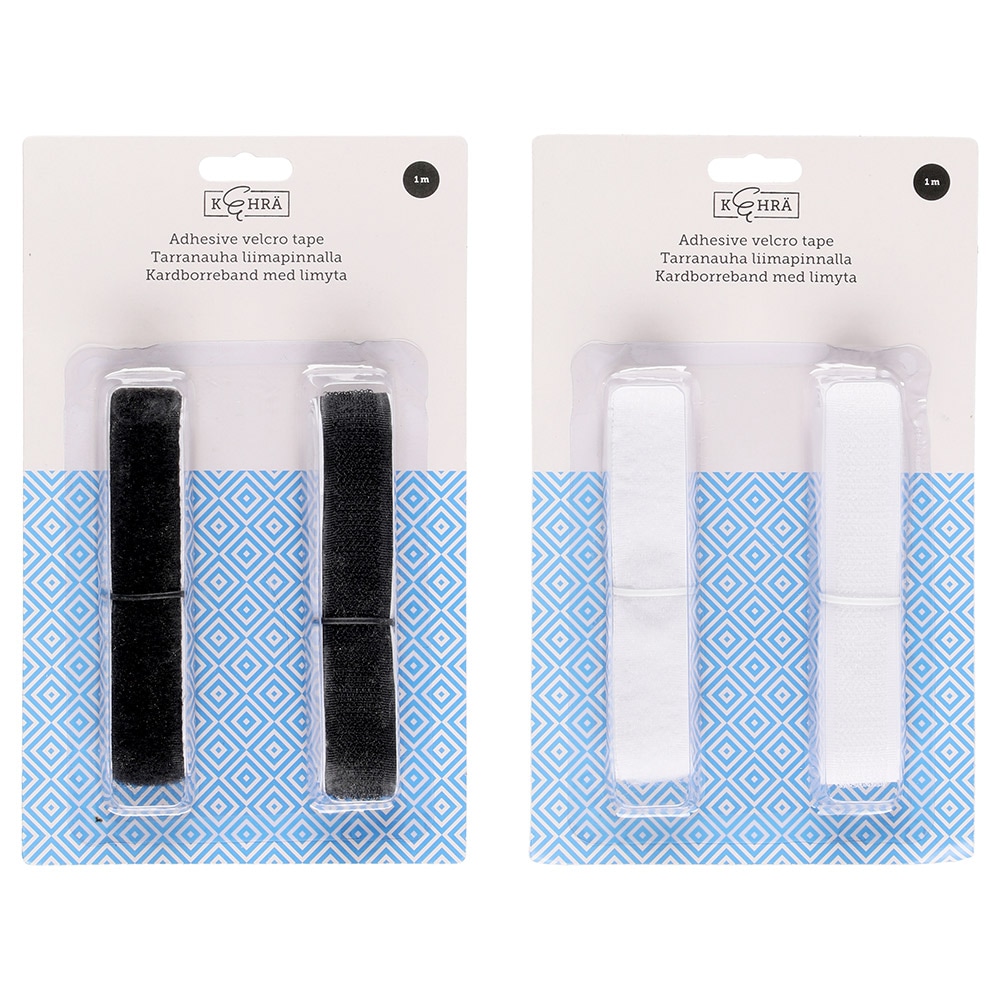 Självhäftande kardborreband 2-pack – 1 meter