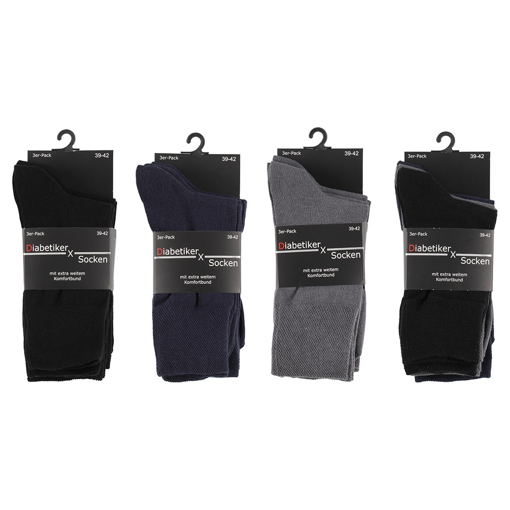 Diabetesstrumpor 39-42 3-pack