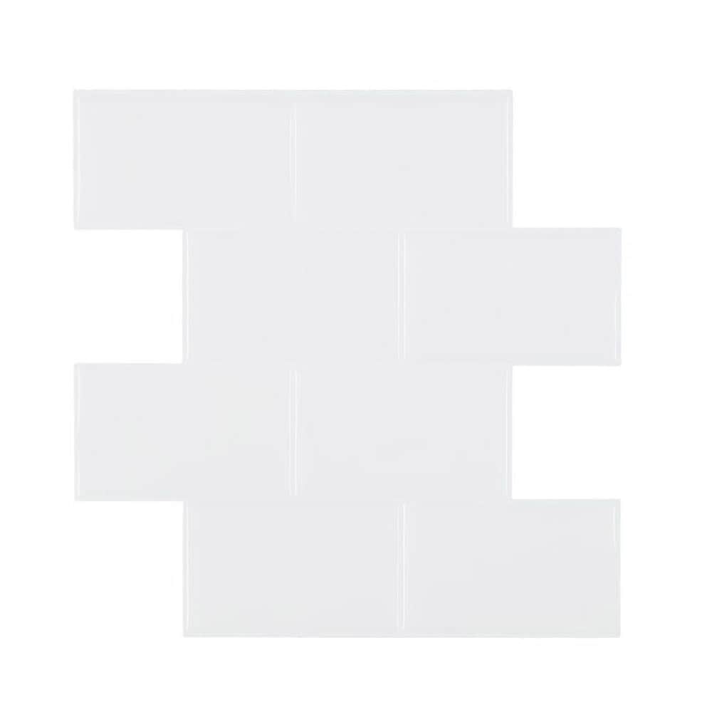 25 x 25 cm självhäftande kakelklistermärke i blankt vitt utförande