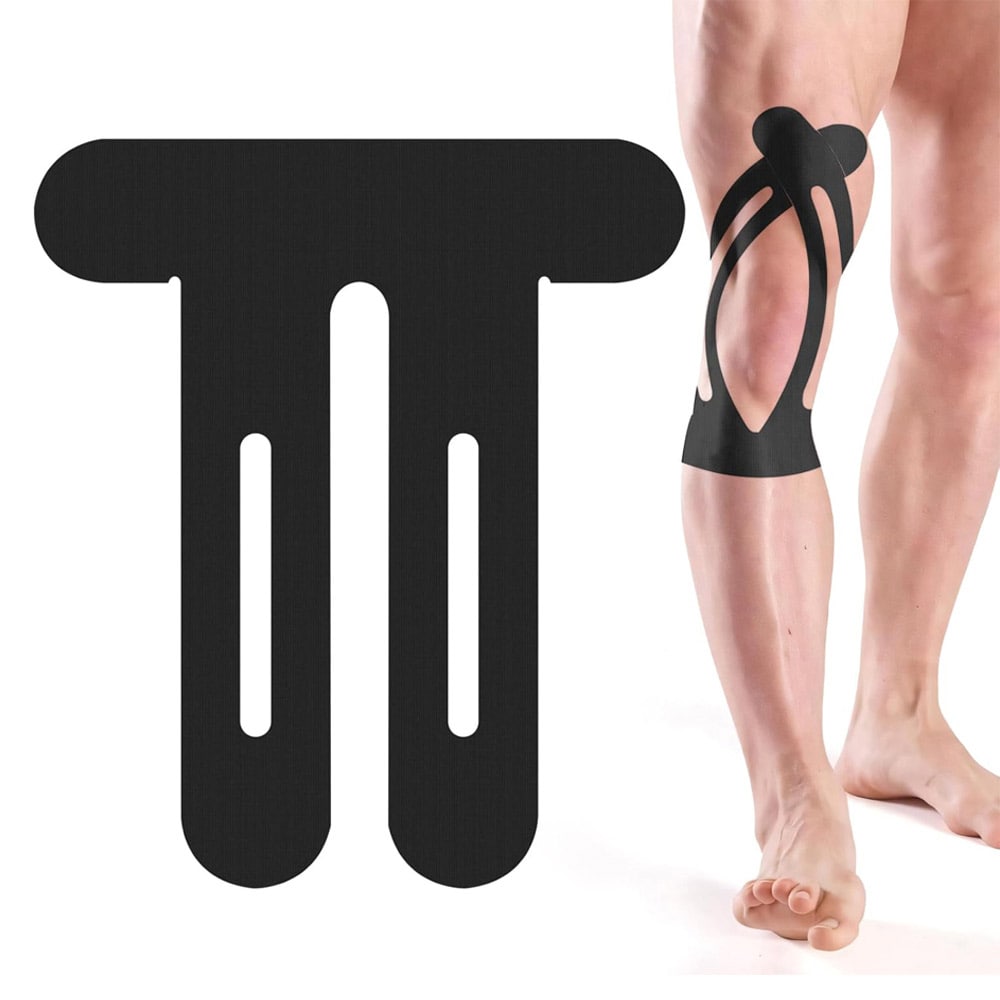 Kinesiologitejp för knä 22×25 cm – Svart