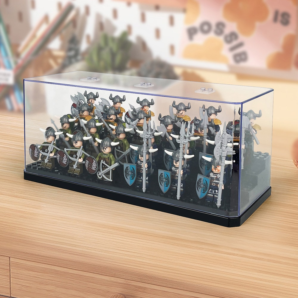 Displaylåda för legofigurer 26,8 × 11,2 × 11,6 cm
