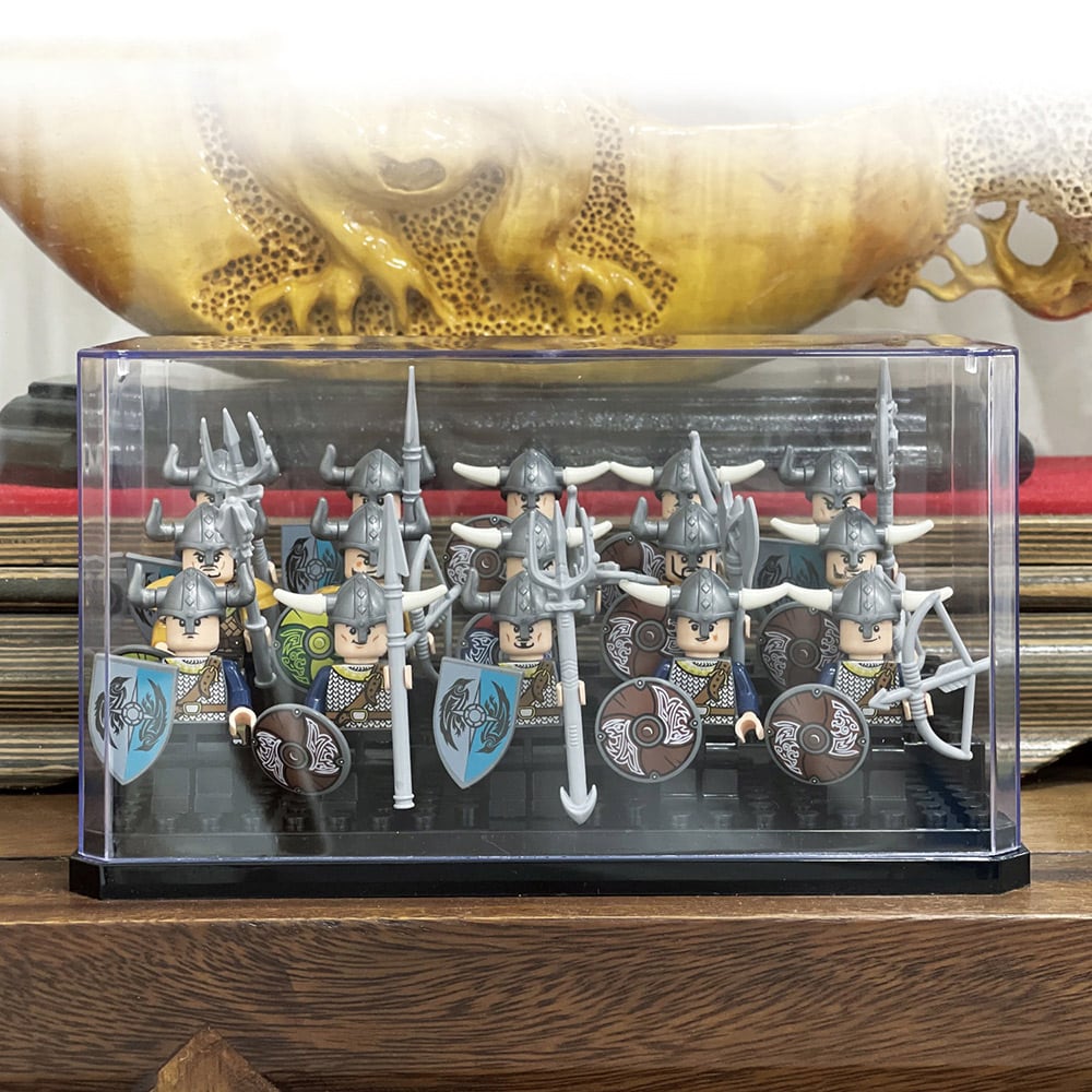 Displaylåda för legofigurer 18 × 9,3 × 8 cm