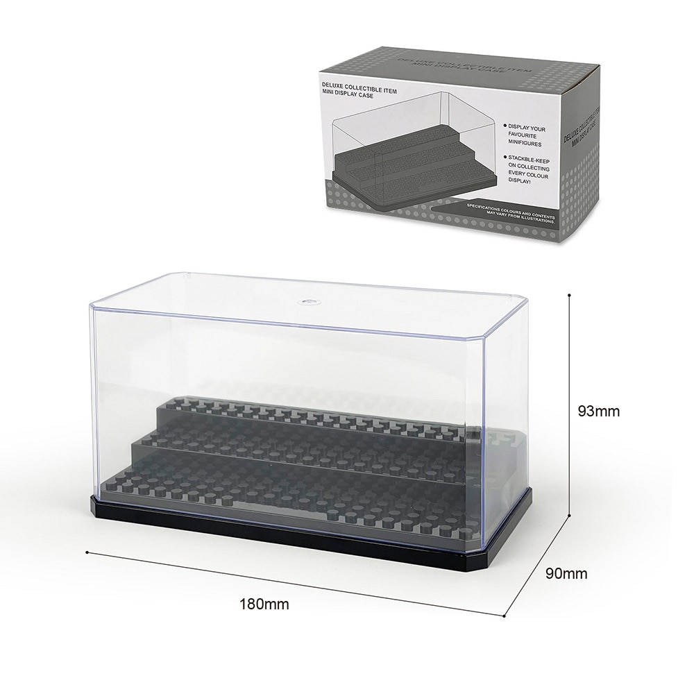 Displaylåda för legofigurer 18 × 9,3 × 8 cm