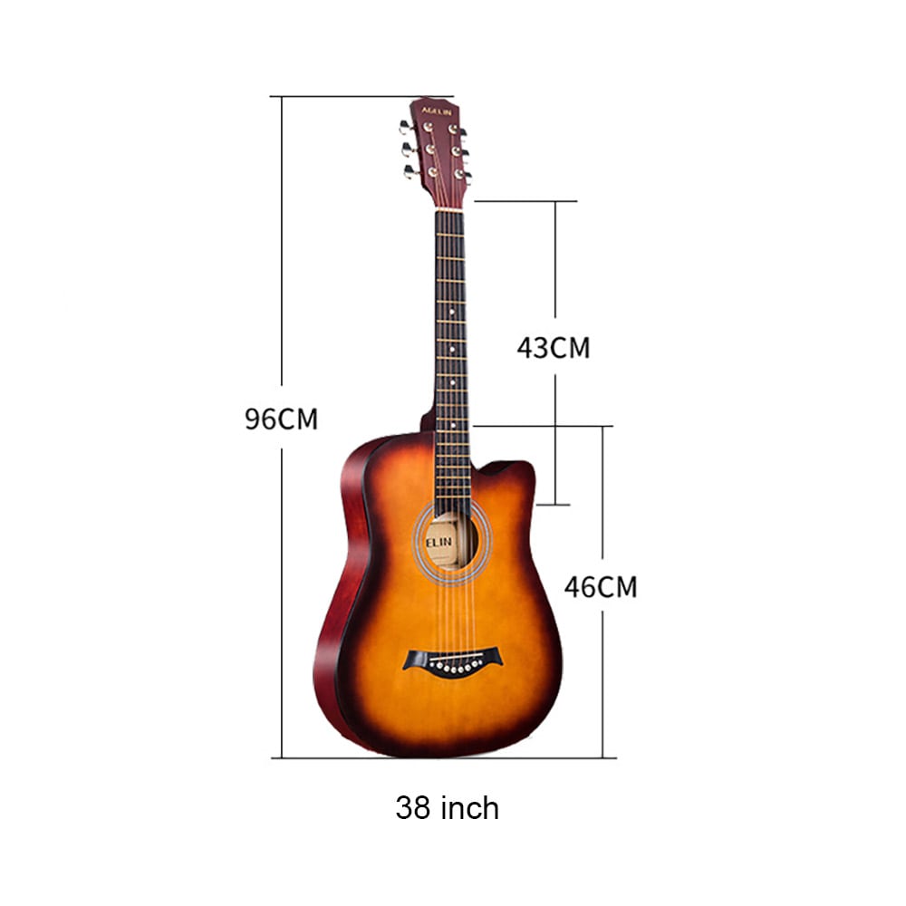 Gitarr för nybörjare i lindträ – ca 96 cm