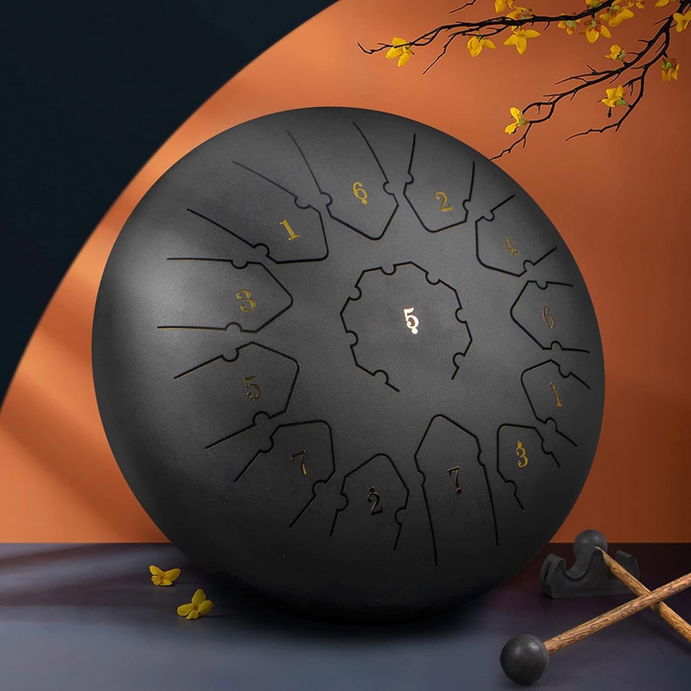 Ståltungtrumma 30 cm svart med 13 toner